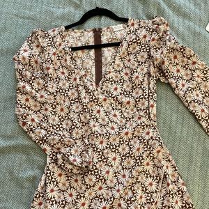 Altar’d State Brown Floral Western Dress